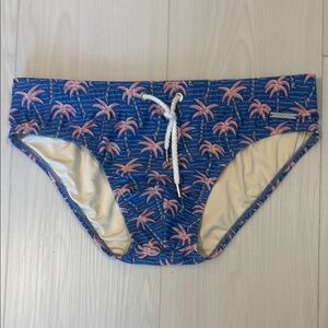 Parke & Ronen Tropical Blue and Pink Swim Briefs